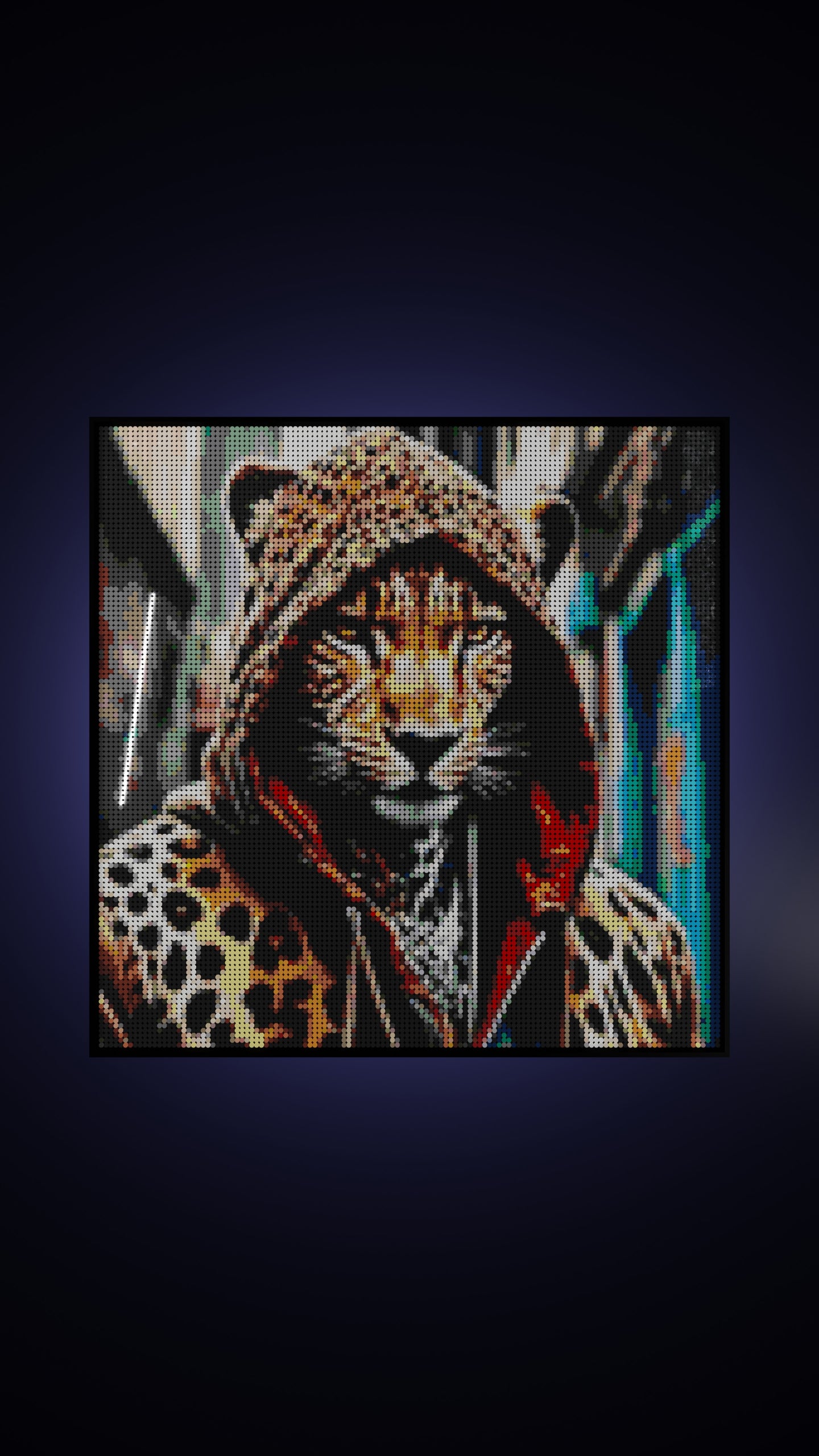 Spotzie Sprayz LEGO® Style mosaic pixel art design for display